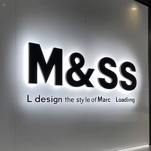 Elegant Brushed Silver Backlit Signs Halo Effect 3D Letters for Finance Building and Investment Bank Headquarters - Product Image 4