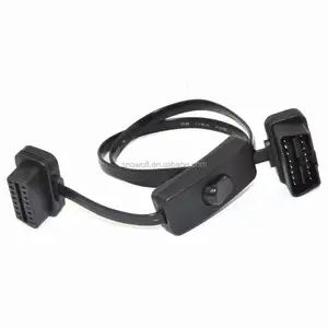 Ollgen Ultra Slanke 16 Pin Man-vrouw Obd 2 Obdii Verlengkabel Met Schakelaar Type Adapter Connector Cord