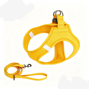 Breathable Mesh <b>Pet</b> <b>Harness</b> With Matching Leash Set Adjustable Anti‑Pull Dog Vest For Daily Outdoor Walking - Product Image 3