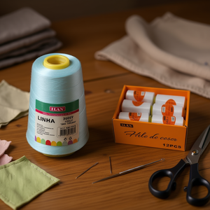 Filo da Cucito Ilan 3000Y 40S/2 100% Poliestere Blu Acqua 51 Confezione da 12 Pezzi - Product Image 2