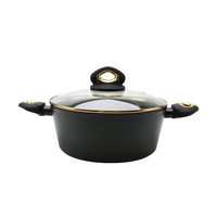 Vente en gros service de casseroles en aluminium avec revêtement de garniture antiadhésive Pot de cuisine anti-adhésif au design classique pour la cuisson à induction