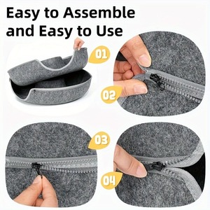 Accogliente a due piani in feltro di gatto ciambella Tunnel letto modello solido all'ingrosso giocattolo di addestramento per cani <span class=keywords><strong>e</strong></span> gatti - Product Image 5