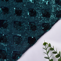 Tissu en velours à mailles avec broderie de paillettes, résistant aux plis, 290 g/m², personnalisable OEM/ODM, pour veste