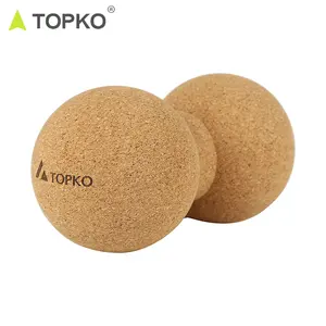 TOPKO 100% 코르크 공 새로운 친환경 마사지 근육 이완 코르크 땅콩 공