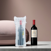 Sac de colonne d'air en plastique personnalisé, emballage de bouteille de vin rembourré antichoc, film protecteur gonflable pour stockage sécurisé, expédition