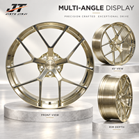 Jantes forgées à rayons fendus concaves polies or 18-22 pouces 5x112 5x114.3 5x120 en alliage 6061-T6 pour BMW Audi Mercedes-Benz