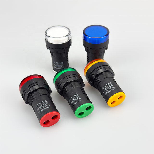 AD16-22DS 22mm Pilot LED Indicator Light 24V/110V/220V IP40 Protection Screw Terminal Plastic Equipment Signal Lamp
