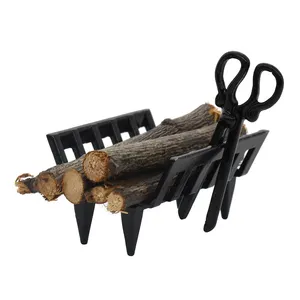 iLAND Dollhouse Accessories Fireplace Tong & Firewood & Rack