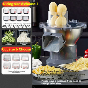 ニンジンスライサー業務用ポテトスライサー電動多機能野菜果物加工プラントスライサー小型さいの目切りスライス機 - Product Image 2