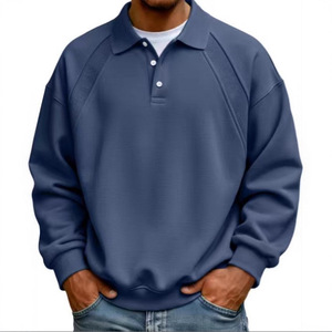 Maglione Polo da Uomo Semplice con Colletto Rovesciato e Bottoni, Casual e Comodo - Product Image 5