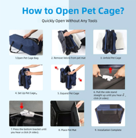 Cage pliable pour chien à parois souples en tissu Oxford, chenil pliable pour chiens de taille moyenne, utilisation intérieure et extérieure, sac de transport portable