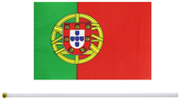 Drapeau de la Pologne en polyester de haute qualité, 14*21cm, vente en gros d'usine, drapeau portugais à agiter à la main pour l'extérieur