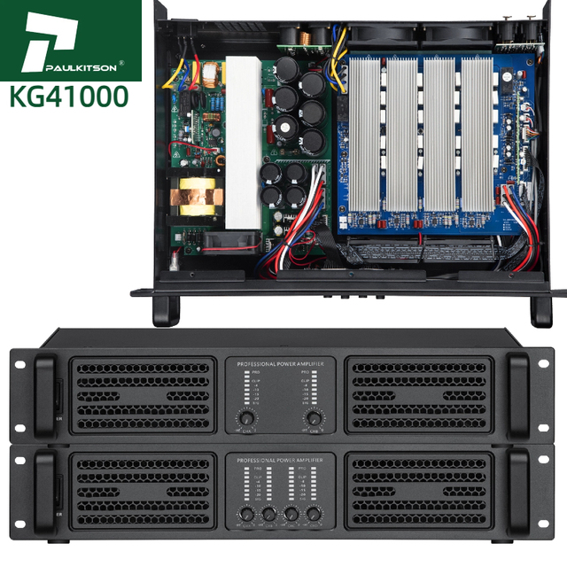 Paulkitson KG Professional Power Amplifier 4-Channel 4 Ohm Stage Use Switching Power Supply Audio Amplifier