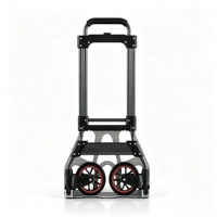 Carrito de Mano Plegable para Ahorrar Espacio, Plataforma Plegable con Asa Telescópica, Carro de Equipaje Portátil para Uso Comercial