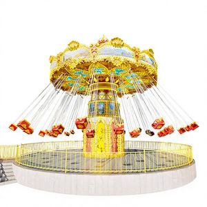 Silla Voladora Giratoria para Niños, Atracción Turística para Parques, Construcción de Acero y Fibra de Vidrio, Capacidad para 39 Personas, Certificación CE - Product Image 1