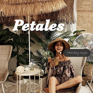 Sombrilla de paja de Color Natural para exteriores, paraguas de playa con inclinación, a la moda, Océano fino, Hawái, Playa - Product Image 6