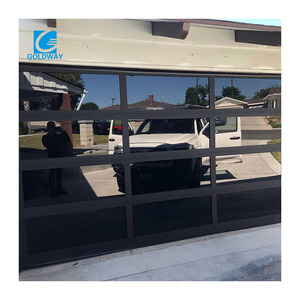 America 16X8 Aluminium Verre <span class=keywords><strong>Porte</strong></span> de Garage Avis <span class=keywords><strong>Porte</strong></span> de Garage Sectionnelle Transparente Portes de Garage Sans Cadre à Vue Complète - Product Image 5