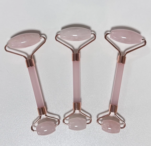 Outils de soin de la peau, rouleau de jade en quartz rose pour le lifting du visage, produits de massage du visage, 100% naturel, utilisation à domicile - Product Image 3