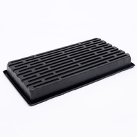 Plateaux de pépinière en plastique épais rectangulaire noir Pot à viande pour utilisation de jardin plaque de semis germes et assiette de légumes plateau de semis de graines