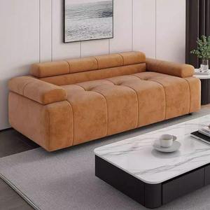 Divano Sezionale Minimalista a Due Posti in Tessuto, Completamente Imbottito in Schiuma, Compresso Sottovuoto, Senza Telaio, Stile Hotel, per <span class=keywords><strong>Soggiorno</strong></span> Piatto - Product Image 2