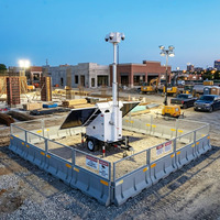 Caméra vidéo mobile sur remorque avec panneau solaire 3x400W PTZ pour la surveillance des chantiers et des zones éloignées – Solution pour les États-Unis, l'Australie et l'UE