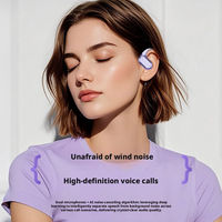 Écouteurs sans fil à crochet ouvert avec indicateur LED, étanchéité IPX6, non intra-auriculaires, sportifs, suppression du bruit IA, autonomie de 60H