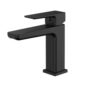 Newly designed American bathroom black surface single hole handle bathroom basin sink water faucet mixer