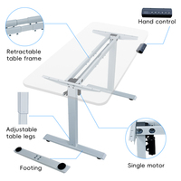 Moteur unique, réglable en hauteur, cadre de bureau configuré sur mesure, table d'exposition de qualité supérieure, conception de la planification de l'espace