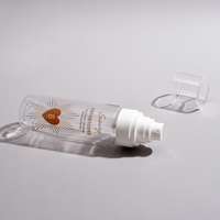 Bouteille PET de luxe à brume fine gamme 80ML-150ML pour emballage cosmétique pour lotions et masques faciaux avec pompe scellante et étiquetage