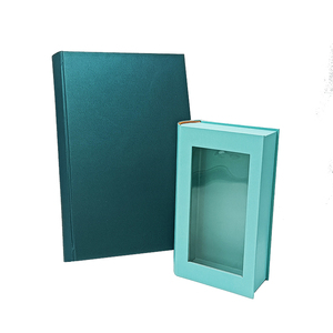 Recyclable Custom Matt Black Rigid <b>Magnetic</b> Gift <b>Boxes</b> with Embossing and Sponge Lining Book Shape Paperboard Packaging - Product Image 1