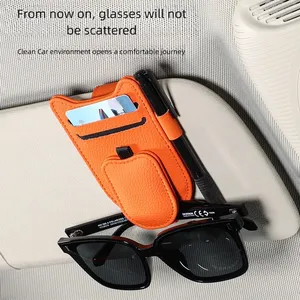 Universal 3-in-1 klip kacamata <span class=keywords><strong>Visor</strong></span> mobil Pemegang dan penerimaan Organizer Interior otomotif klip gantungan - Product Image 5