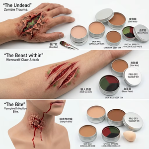 Cera Profesional para Modelar Efectos Especiales, Maquillaje de Efectos Especiales, Cera para Cicatrices y Piel, para Maquillaje de Terror de Halloween, Creación de Heridas Faciales - Product Image 2
