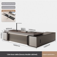 LBZ-192X  Bureau de direction en PVC thermoformé laqué haut de gamme, minimaliste et moderne en forme de L, pour usage commercial