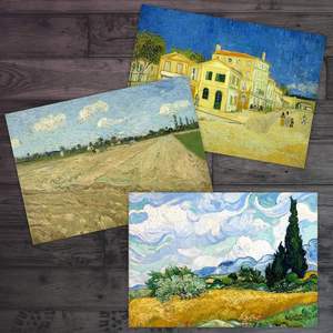 <span class=keywords><strong>Vincent</strong></span> Van Gogh Geploegde Yellow House cipressi Wheatfield <span class=keywords><strong>notte</strong></span> <span class=keywords><strong>stellata</strong></span> biglietti d'auguri d'arte confezione da 6 con buste - Product Image 3