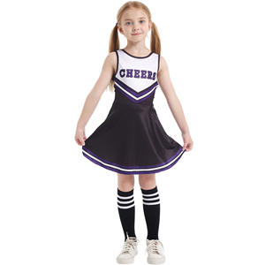 Uniforme de porristas de manga corta personalizable para niñas y mujeres, Material de poliéster para uniformes de porristas para niños - Product Image 6