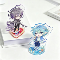 Expositor Giratorio Holográfico Personalizado de Acrílico Duradero para Figuras de Anime, Derivados de Animación DIY, Personajes de Dibujos Animados, Marca PUDE