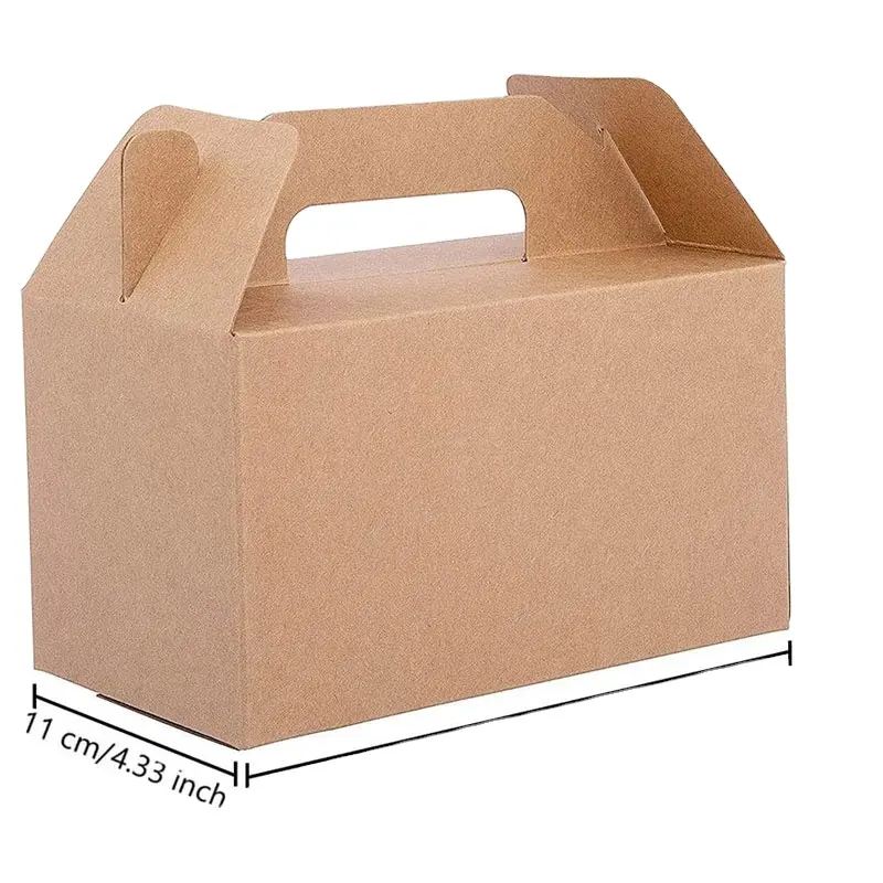 Packaging Paper Disposable Kraft Paper Food Box Gift Treat Boxes Suitable Cakes Cookies Pizza Fried Chicken Takeaway Packaging Boxes