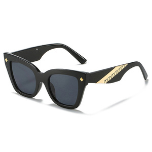 2025 nouvelle mode oeil de chat lunettes de <span class=keywords><strong>soleil</strong></span> hommes <span class=keywords><strong>doré</strong></span> décoration cadre lunettes de <span class=keywords><strong>soleil</strong></span> luxe Vintage dames léopard nuances - Product Image 3