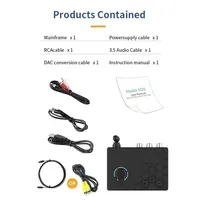 Nouveau convertisseur adaptateur 2-en-1 pour récepteur 5.4, modulateur FM, numérique, analogique, optique, télécommande, fibre, coaxial, RCA en plastique