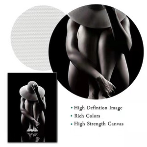 R-DZ01 hiện đại trang trí nội thất tùy chỉnh vải in sơn sexy Khỏa Thân tường nghệ thuật Áp phích vải in kỹ thuật số - Product Image 5