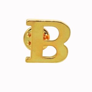 Spilla da Colletto/Spilla da Bavero da Uomo in Ottone con Logo Alfabeto Fantasia Oro 26 Lettere A-Z - Product Image 4