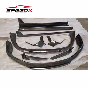 Pour <span class=keywords><strong>Porsche</strong></span> Carrera <span class=keywords><strong>911</strong></span> 992 mise à niveau <span class=keywords><strong>Techart</strong></span> Kit de carrosserie en Fiber de carbone lèvre avant 992 lèvre avant diffuseur arrière jupe latérale - Product Image 4