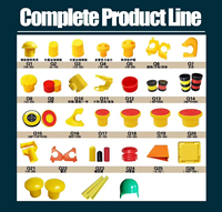 Embouts de tube d'échafaudage à double usage anti-collision Q8 SCQP, embouts de protection en plastique pour barres d'armature, accessoires d'échafaudage de construction