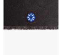 Foulards marron pour hommes à imprimé floral, foulards légers en coton respirant pour hommes, écharpe de costume douce pour hommes