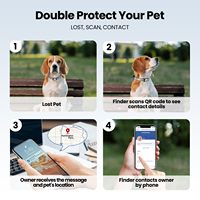 PawView Großhandel Silikon Smart QR Code Haustier Tag Benutzer definierte Hund Luft Tag Geschirr Halsband Halter Personal isierte Haustier Hund ID Tag