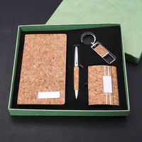 Ensemble de carnets en liège simples personnalisés Boce, ensemble de bloc-notes créatif pour le bureau