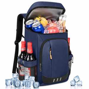 Large Soft Cooler Bag <b>Insulated</b> <b>Lunch</b> <b>Box</b> Backpack with Zippered Dispensing Lid Outdoor for Campus Girl Thermal Food Solar Panel - Product Image 1