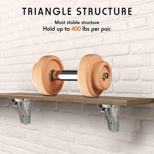 Supports muraux en métal <span class=keywords><strong>noir</strong></span> robustes de 8 pouces pour cuisine, chambre à coucher, forme en L, fixation cachée, montage flottant, pas cher - Product Image 6