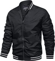 Blousons bombardiers légers personnalisables pour hommes, manteau d'extérieur coupe-vent à col montant et fermeture éclair complète pour le printemps et l'automne, vente en gros