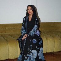 Nouvelle Collection 2026 : Ensemble Abaya et Hijab Élégance Botanique – Imprimé Floral Tendance pour la Mode Pudique (Collection Boutique FK113)